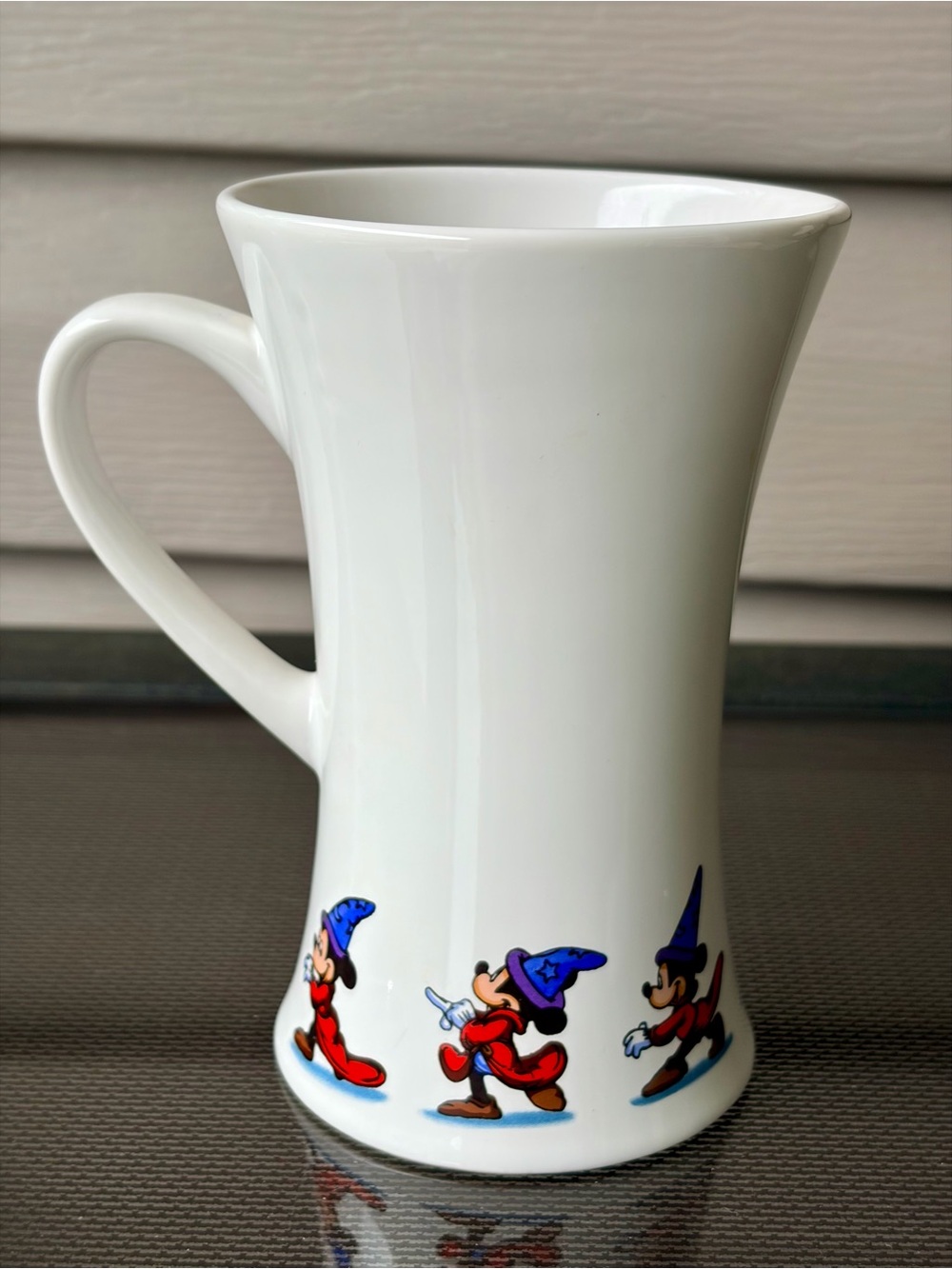 1992 Disney Store Fantasia Sorcerer's Apprentice 7” Tall Ceramic Mug/Flared Rim